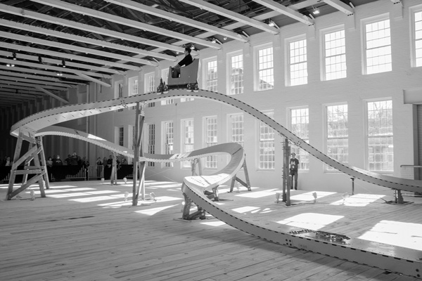 A roller coaster fills the heart in Mass MoCA