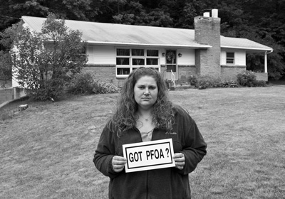 State tests this spring showed Emily Marpe of Petersburgh had the chemical PFOA in her blood at a concentration of 332 parts per billion, far above the typical background level of 2 ppb. Her 10-year-old daughter tested at 207 ppb, while her 15-year-old son had 103 ppb. The family’s well water is contaminated. George Bouret photos