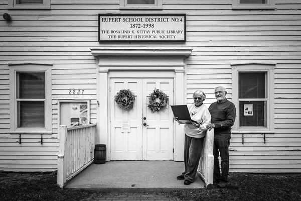 Arlene Bentley and Bill Meyer stand with a laptop computer outside the Rosalind K. Kittay Public Library in Rupert, Vt. The local library is the only WiFi hotspot in the rural town, where most residents can’t get high-speed Internet service at home. Joan K. Lentini photo Arlene Bentley and Bill Meyer stand with a laptop computer outside the Rosalind K. Kittay Public Library in Rupert, Vt. The local library is the only WiFi hotspot in the rural town, where most residents can’t get high-speed Internet service at home. Joan K. Lentini photo