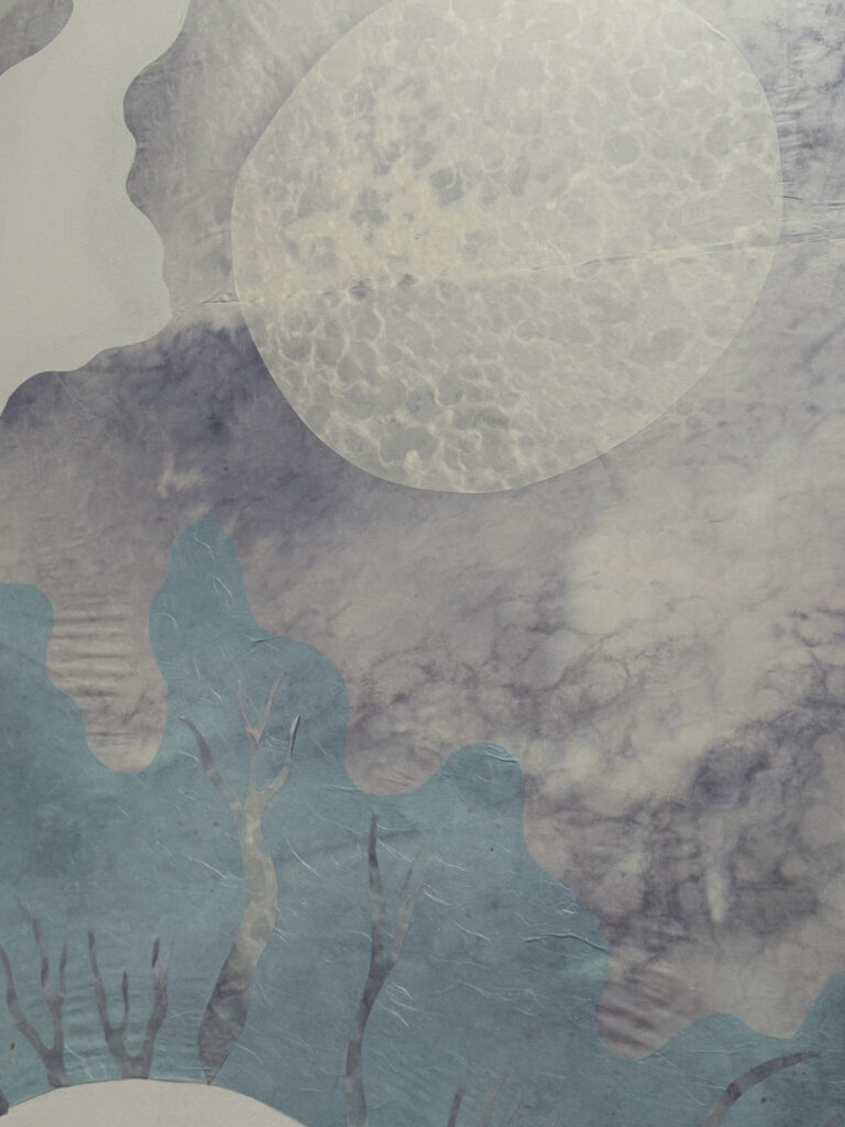 The full moon rises in Junli Song's Garden of Memory at MCLA's Gallery 51.