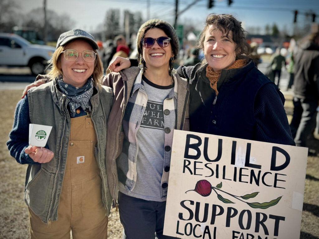 Meg Bantle, Laura Tupper-Palches and Full Well Farm join Roots Rising to support local farms. Press photo courtesy of Roots Rising